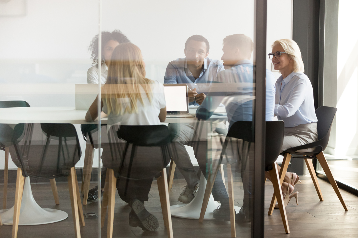 group of people in business meeting