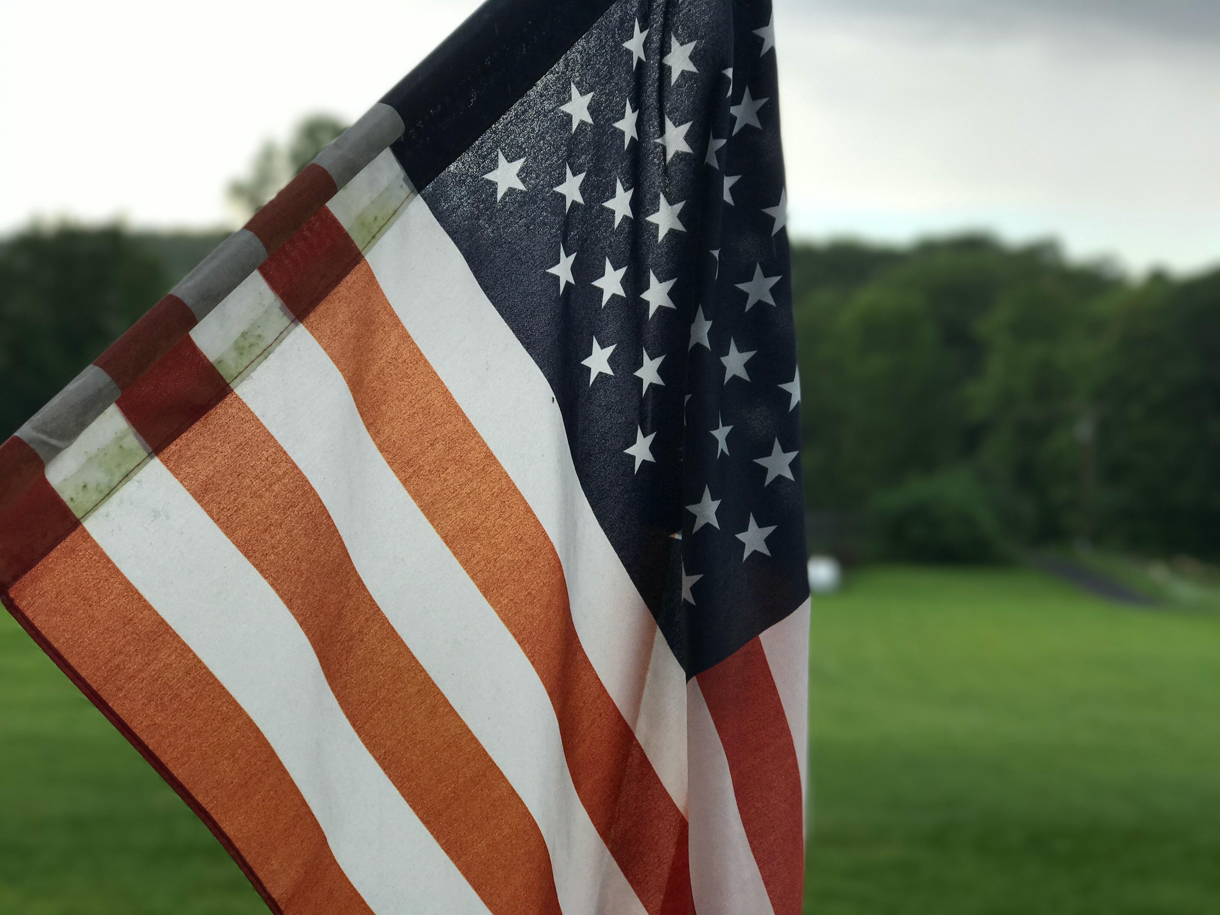 closeup of united states flag